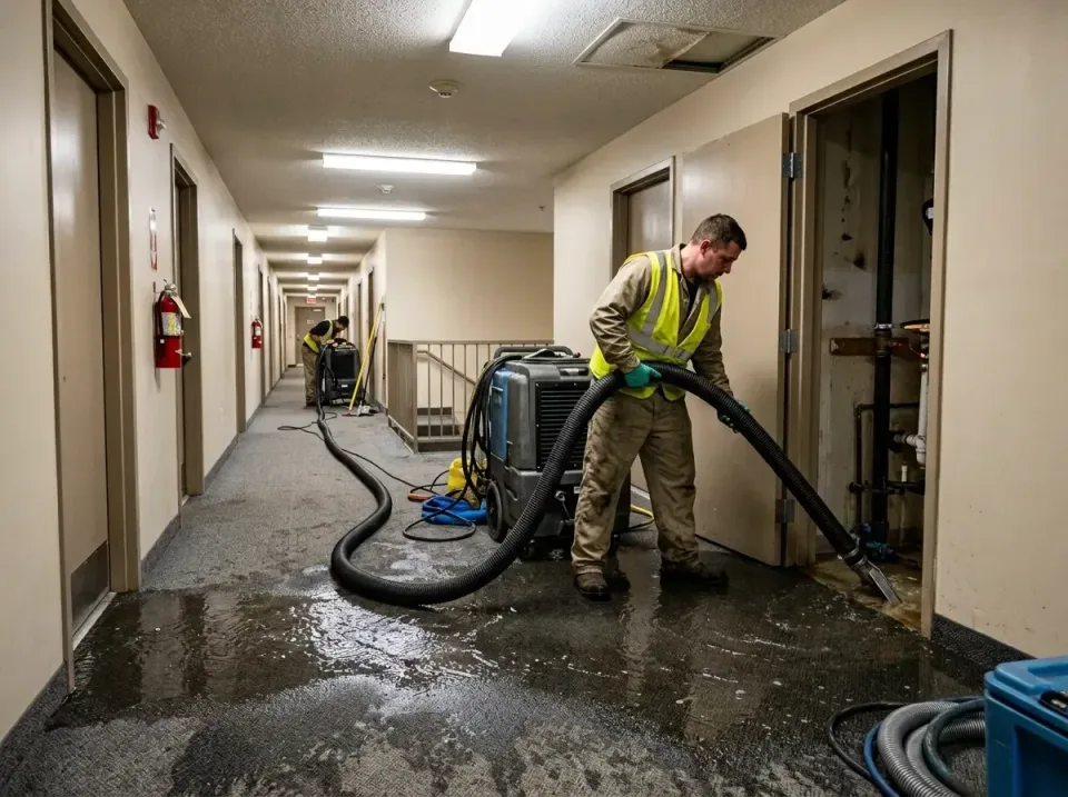 multi-unit-apartment-hallway-f-005 — frequently asked questions, Emergency Burst Pipe Water Extraction & Removal in Hutto, TX